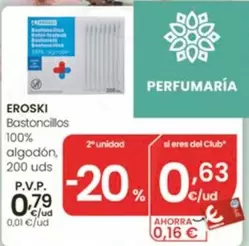Eroski - Bastoncillos 100% Algodón