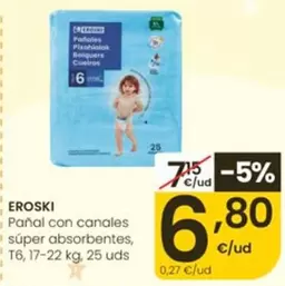 Eroski - Pañal Con Canales Super Absorbentes