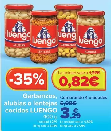 Luengo - Garbanzos Alubias O Lentejas Cocidas