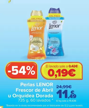 Lenor - Perlas Frescor De Abril U Orquídea Dorada