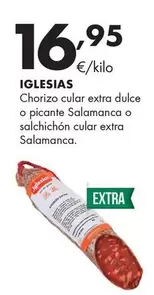 Iglesias - Chorizo Cular Extra Dulce O Picante Salamanca O Salchichon Cular Extra Salamanca