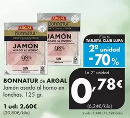 Argal - Bonnatur Jamon Asado Al Horno En Lonchas