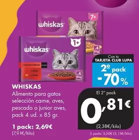 Whiskas - Alimento Para Gatos Seleccion Carne