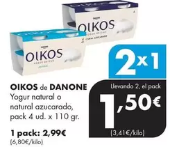 Oikos/Danone - Yogur Natural O Natural Azucarado