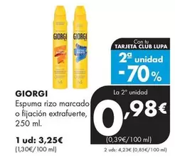 Giorgi - Espuma Rizo Marcado O Fijacion Extrafuerte