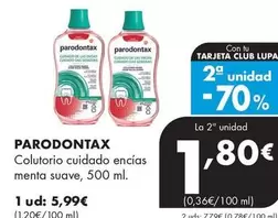 Parodontax - Colutorio Cuidado Encías Menta Suave