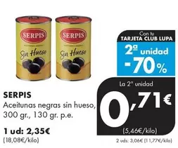 Serpis - Aceitunas Negras Sin Hueso