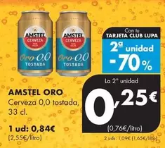 Amstel Oro - Cerveza 0,0 Tostada