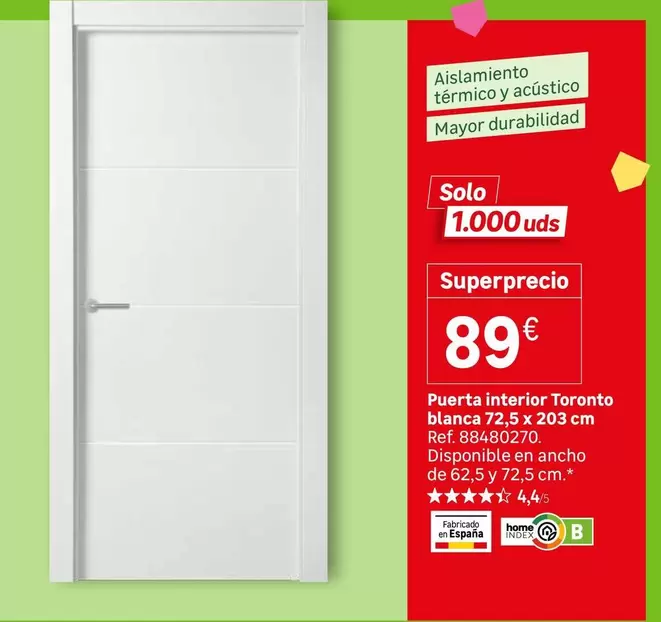 Solo - Puerta Interior Blanca