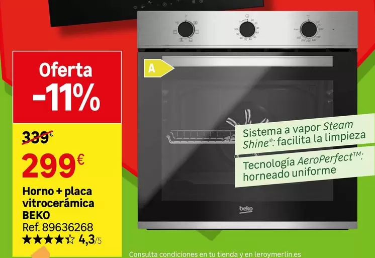 Beko - Horno + Placa Vitrocerámica