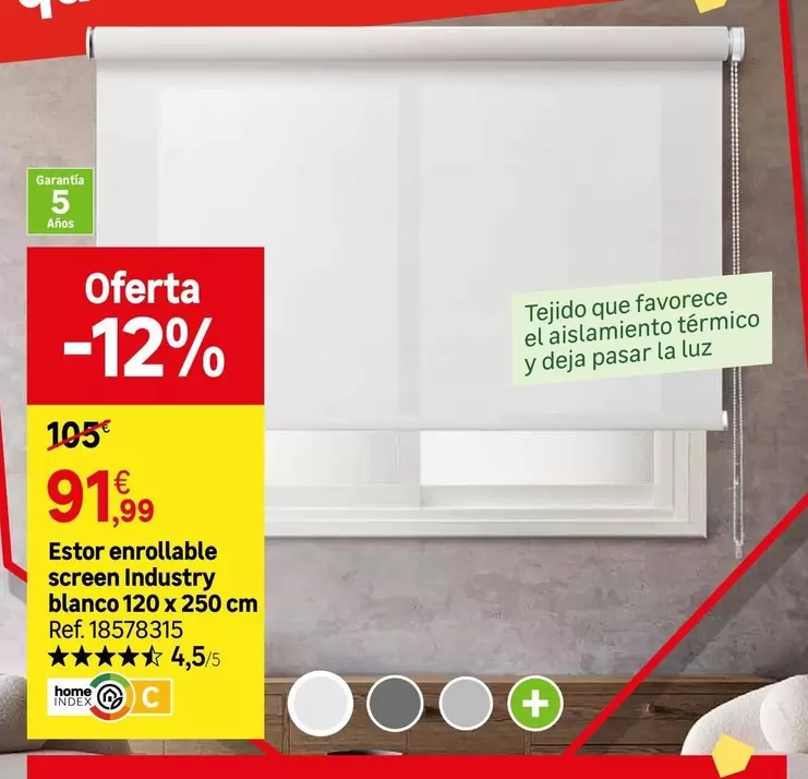 Blanco - Estor Enrollable Screen Industry