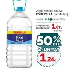 Font Vella - Aigua Mineral Natural Garrafa