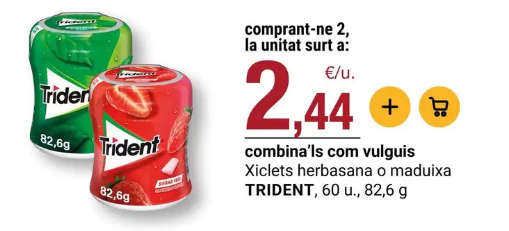 Trident - Xiclets Herbasana O Maduixa