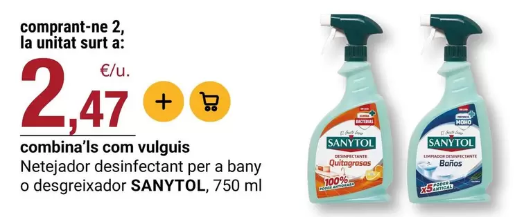 Sanytol - Netejador Desinfectante Per A Bany O Desgreixador