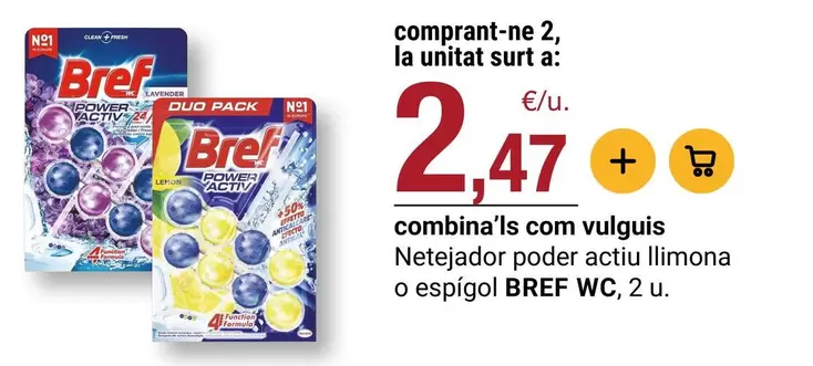 Bref - Netejador Poder Activ Llimona O Espigol Wc