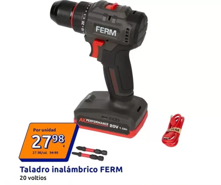 Ferm - Taladro Inalambrico