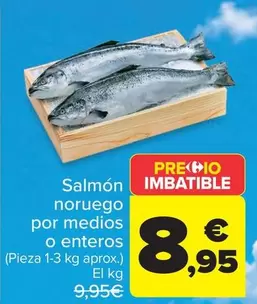 Salmon Noruego Por Medios O Enteros