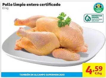 alcampo - Pollo Limpio Entero Certificado