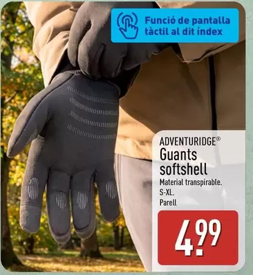 Adventuridge - Guants Softshell Material Transpirable