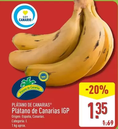 Platano De Canarias IGP Origen Espana/Canarias