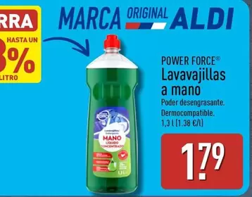 Aldi - Lavavajillas A Mano Poder Desengrasante/Dermocompatible