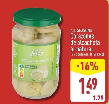 All Seasons - Corazones De Alcachofa Al Natural