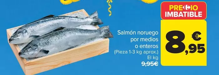 Salmón Noruego Por Medios O Enteros
