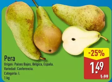 Pera Origen: Países Bajos/Bélgica/España