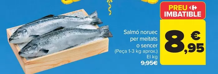 Salmón Noruego Por Medios O Enteros