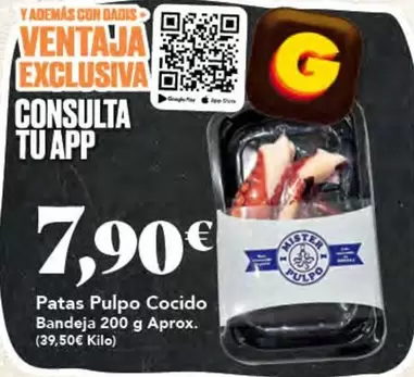 Patas Pulpo Cocido