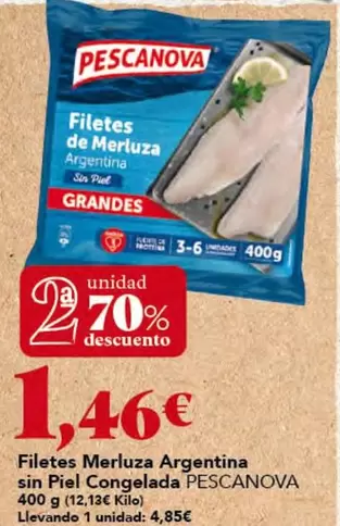 Pescanova - Filetes Merluza Argentina Sin Piel Congelada