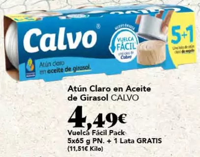 Calvo - Atun Claro En Aceite De Girasol