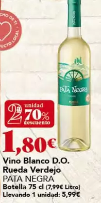 Pata Negra - Vino Blanco D.o. Rueda Verdejo