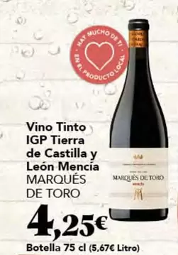 Marqués de Tosos - Vino Tinto IGP Tierra De Castilla Y Leon Mencia