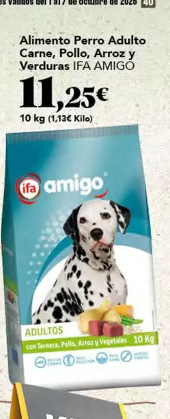 ifa amigo - Alimento Perro Adulto Carne, Pollo, Arroz Y Verduras