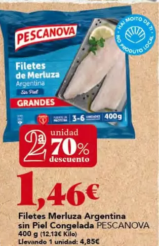 Pescanova - Filetes Merluza Argentina Sin Piel Congelada