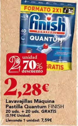 Finish - Lavavajillas Máquina Pastilla Quantum