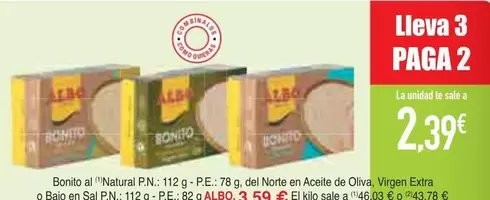 El Corte Inglés - Bonito Al Natural Pn.: Pes. 78 Gl