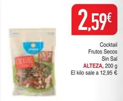 Alteza - Cocktail Frutos Secos Sin Sal