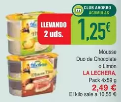 La Lechera - Mousse Duo De Chocolate O Limon
