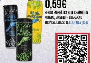 blue - Bebida Energética Blue Chameleon Normal, Ginseng+ Guarana O Tropical