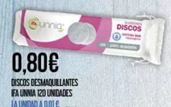 ifa unnia - Discos Desmaquillantes