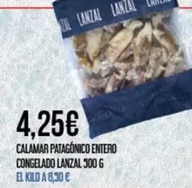 Lanzal - Calamar Patagonico Entero Congelado
