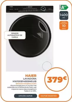 Haier - Lavadora HW100B14959NEUIB