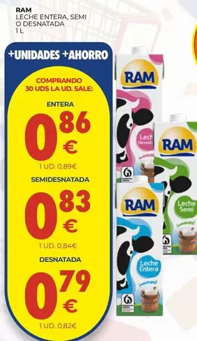 Ram - Leche Entera, Semi O Desnatada