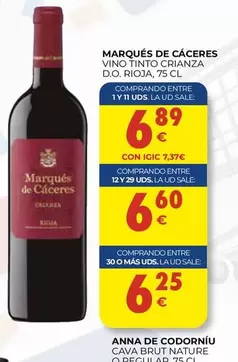 Marqués de Cáceres - Vino Tinto Crianza D.o. Rioja