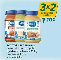 Nestlé - Potitos Verdura C/pescado O Arroz C/pollo O Jardinera De Ternera