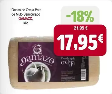 Queso De Oveja Pata De Mulo Semicurado