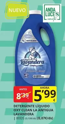 Anda - Detergente Liquido Oxy Clean La Antigua Lavandera