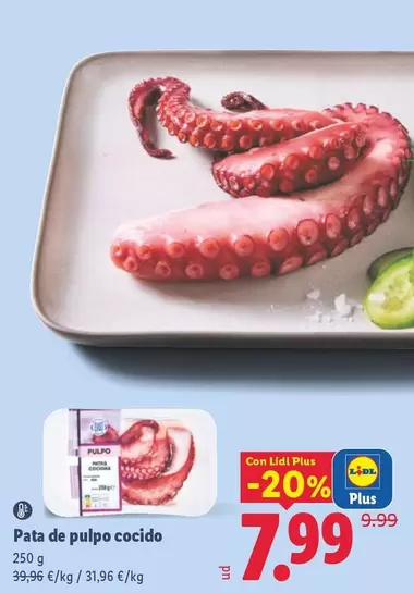 Pata De Pulpo Cocido